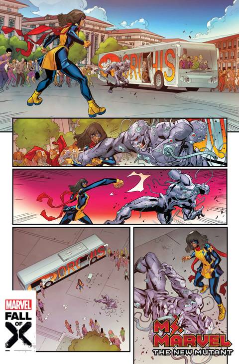 First Look at Ms. Marvel's Debut Mission With the X-Men