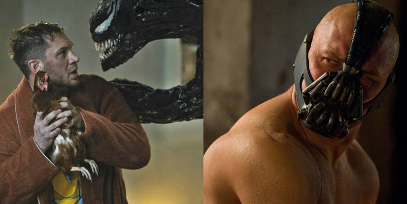 Tom Hardy as Bane and Eddie Brock