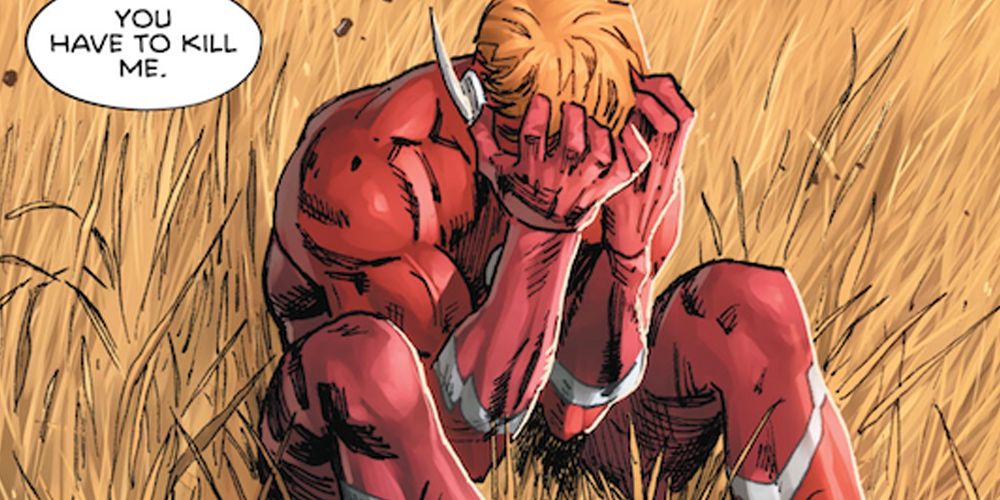 Wally West has an emotional breakdown in Heroes in Crisis