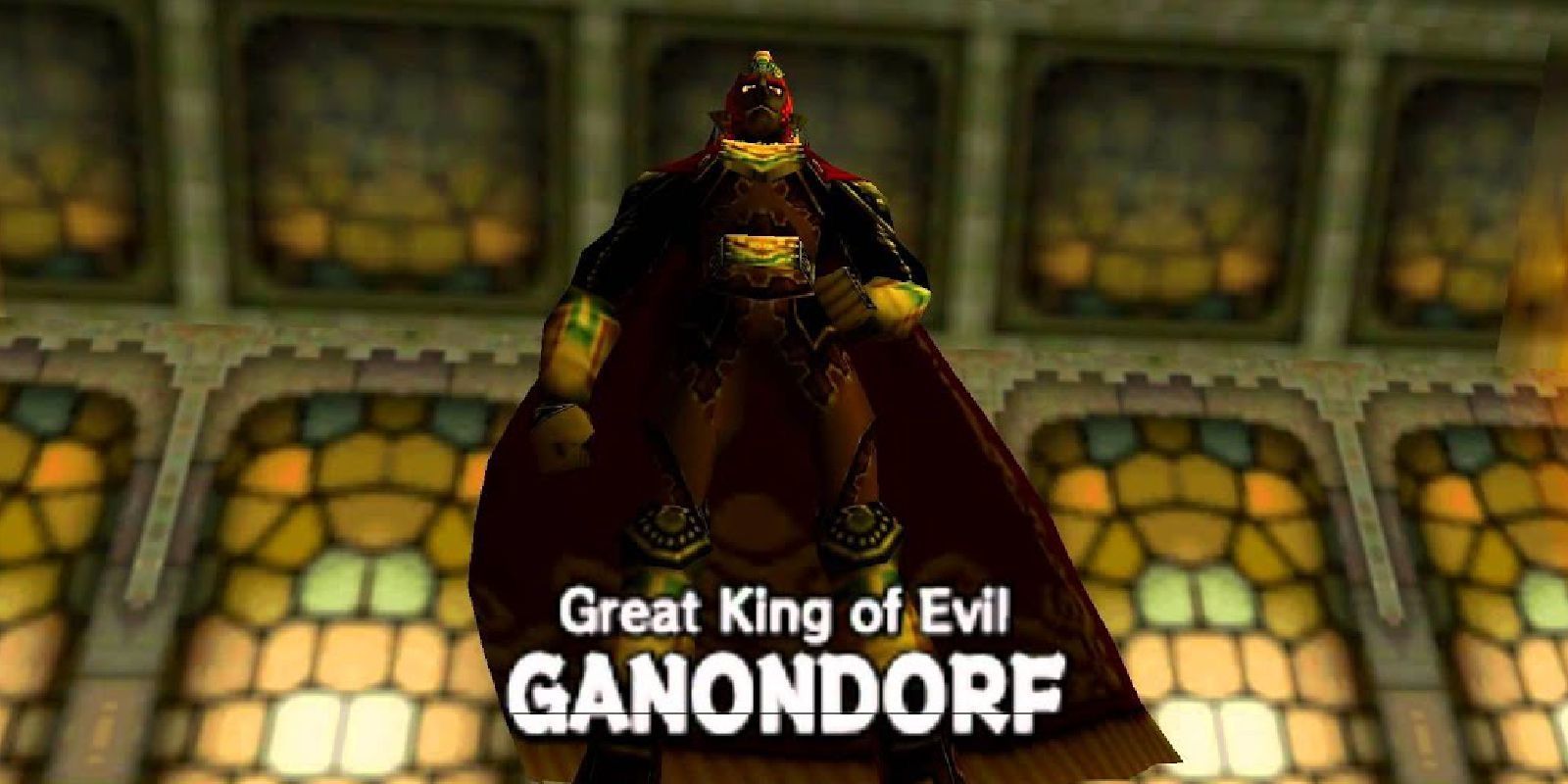 Ganondorf está listo para la batalla final en Legend of Zelda: Ocarina of Time.