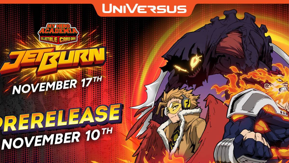 Jet Mha My Hero Academia CCG Jet Burn Joins the Uni-Versus Line November 2023