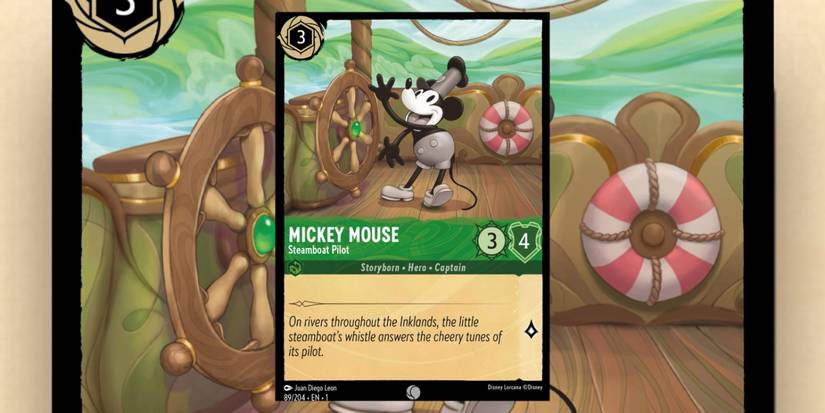 steamboat willie lorcana card Mickey Mouse - Steamboat Pilot (Enchanted) 231/204 Fabled Holo for sale online