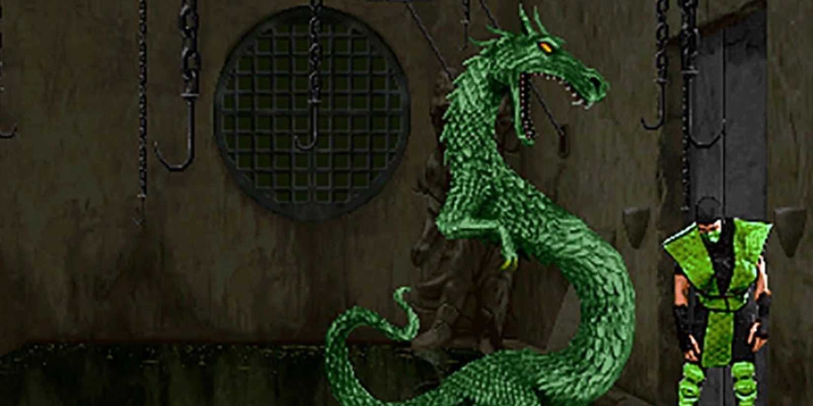 Liu Kang turns into a dragon during his "Dragon" Fatality in Mortal Kombat II