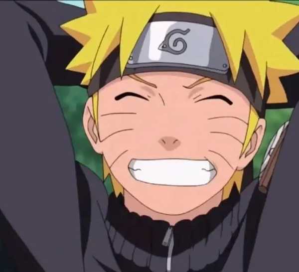 Naruto Uzumaki has his hands folded behind his head in Naruto Shippuden.