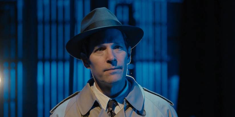 Paul Rudd de trenchcoat e fedora em Only Murders in the Building