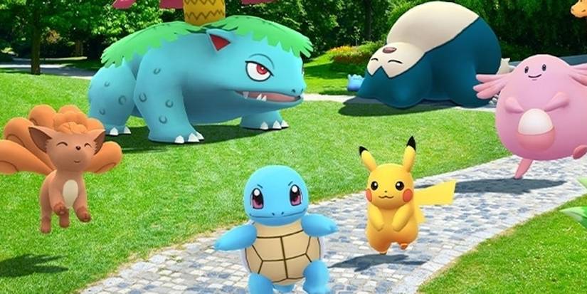A group of Generation I's Kanto region Pokemon congregate in Pokemon GO
