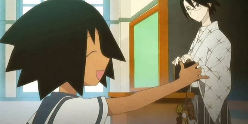 Tarou Sekiutsu catches Nozomu's attention in Sayonara, Zetsubou-Sensei