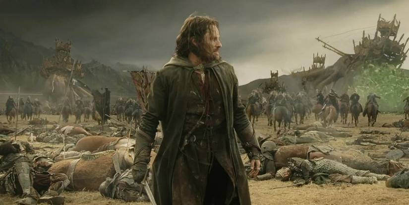 Aragorn at the Battle of the Pelennor Fields in The Lord of the Rings: The Return of the King