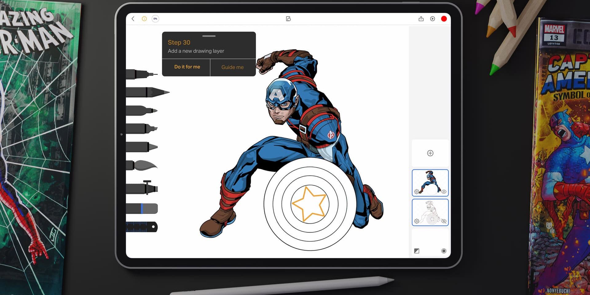 Drawing Desk Teaches Fans How to Draw Their Favorite Marvel Heroes