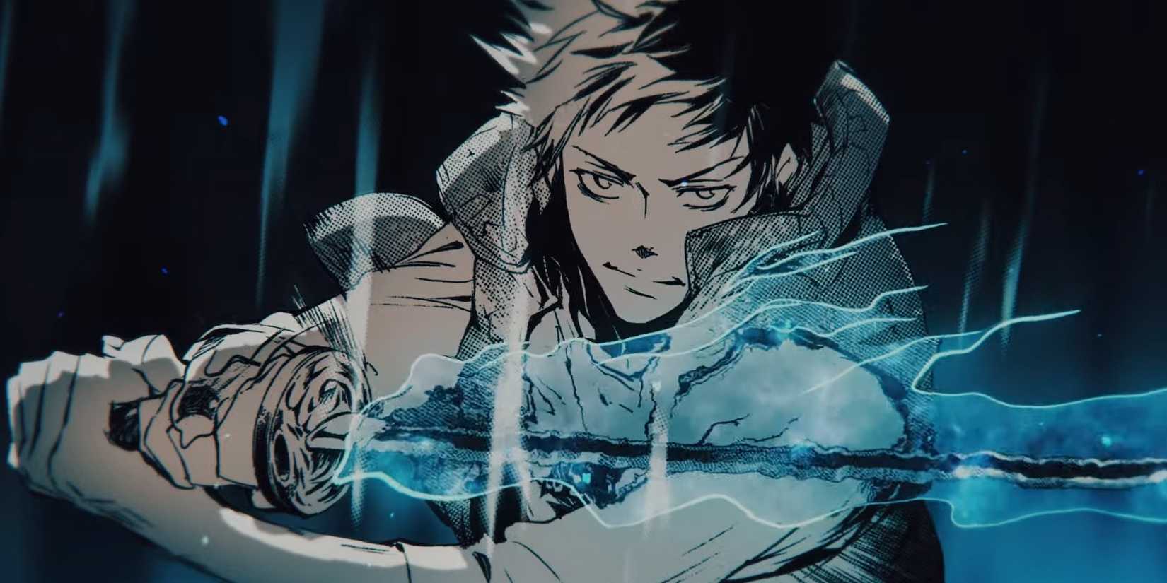 Takeshi Yamamoto tenant son épée et souriant dans Katekyo Hitman Reborn