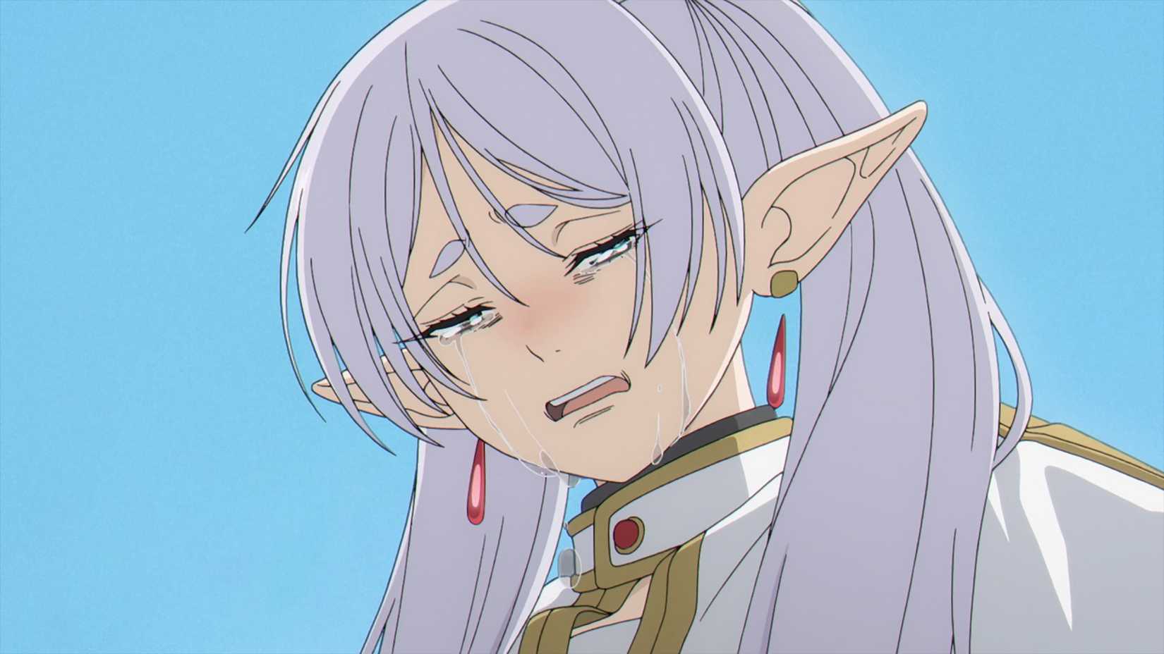 Frieren cries in Frieren: Beyond Journey's End anime.