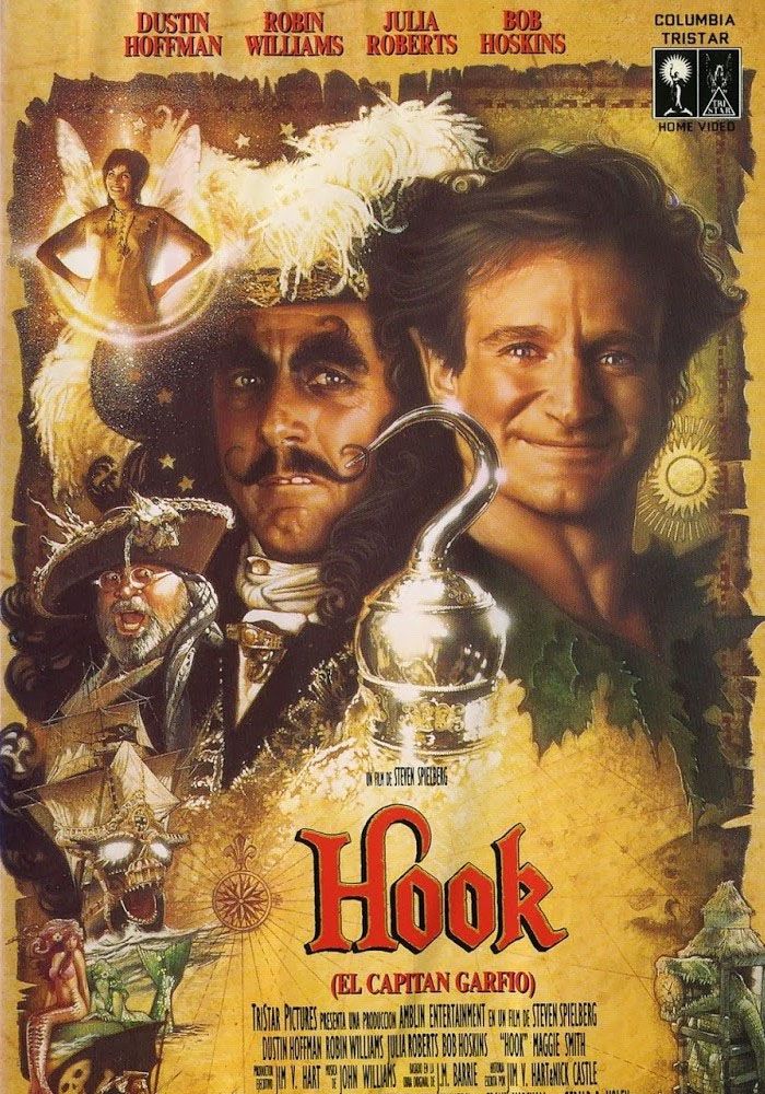 TIL Julia Roberts, who starred as Tinker Bell in Steven Spielberg's Hook  (1991), wanted to appear as big as Dustin Hoffman and Robin Williams in the  movie poster : r/movies