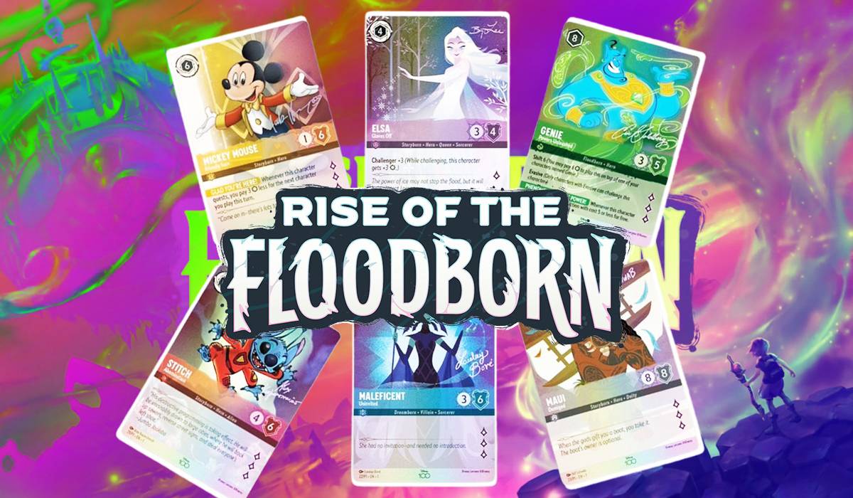 lorcana floodborn starter decks card list Ravensburger Disney TCG: Rise of The - Amethyst & Steel Single-Player Deck | Engaging Gameplay | Over 200 Original Disney Artworks Lorcana's second set Rise of