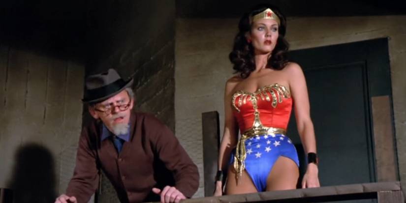 Lynda Carter and Frank Gorshin in Wonder Woman The Dealy Toys