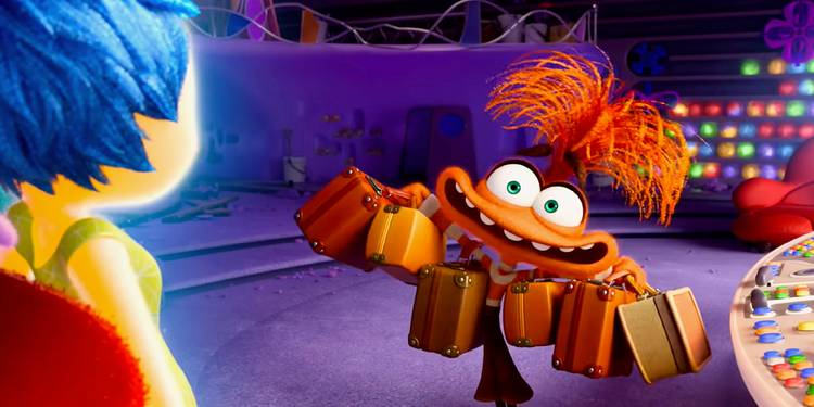 Maya Hawke voices Riley's new emotion Anxiety in Pixar's Inside Out 2.