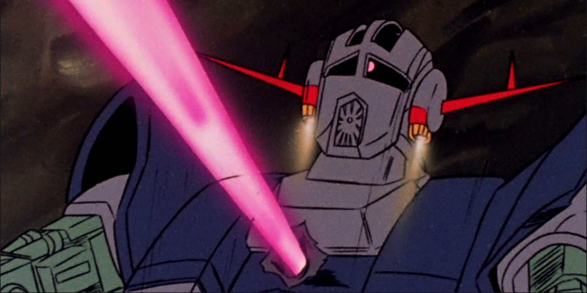 Char's Zeong explodes in the original Mobile Suit Gundam
