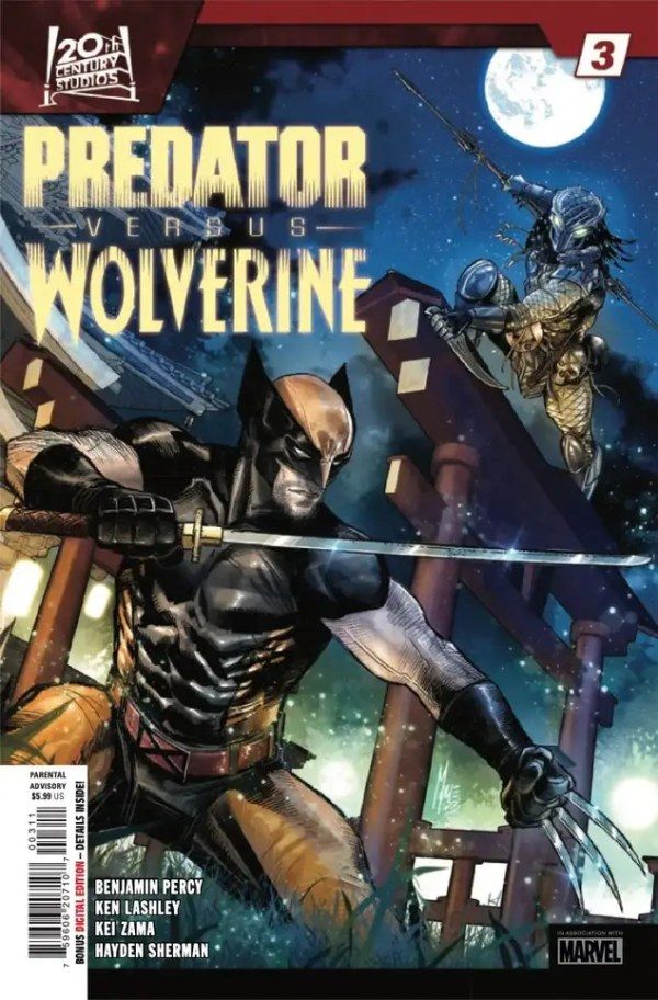 Capa de Predador versus Wolverine #3.