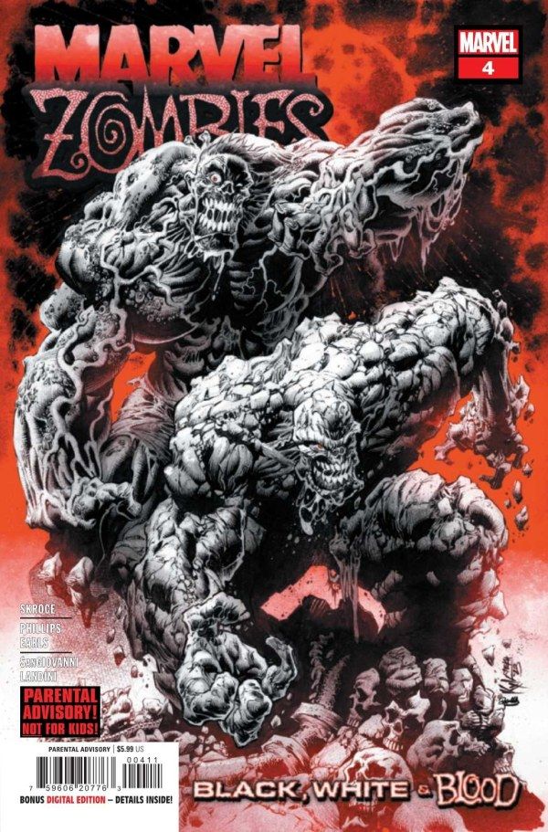 Marvel Zombies: capa preta, branca e sangrenta #4.