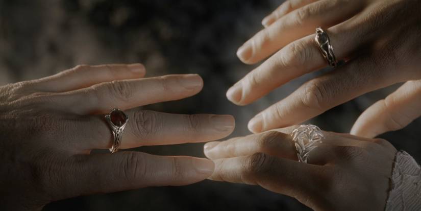 The three Rings of power given to the Elves in The Lord of the Rings: The Fellowship of the Ring