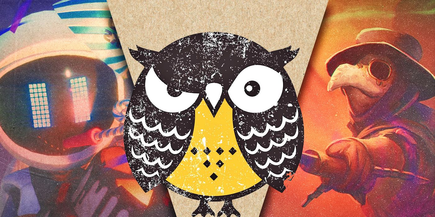 Split Images of Microworks, All Bad Cards, and Brimestone Brawler