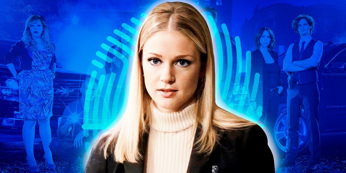 Custom Image of Criminal Minds's JJ with a blue fingerprint background