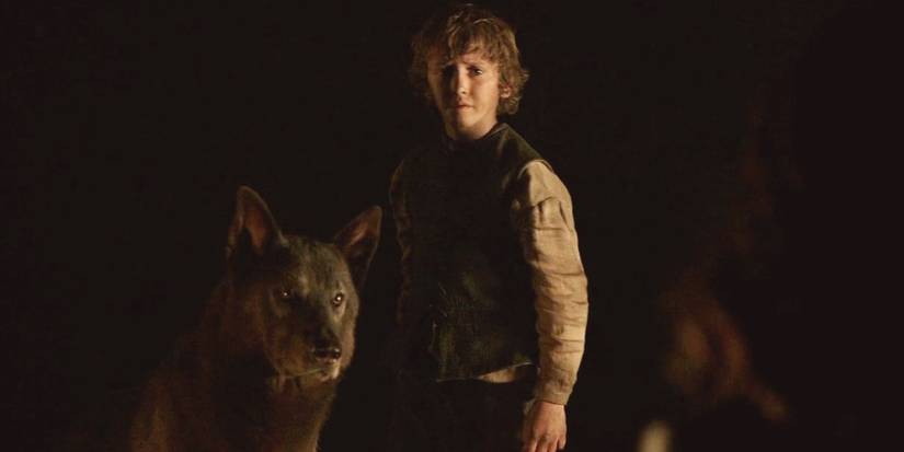Rickon Stark and Shaggydog on Game of Thrones