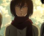 Mikasa interrupts Historia and Eren in Attack on Titan