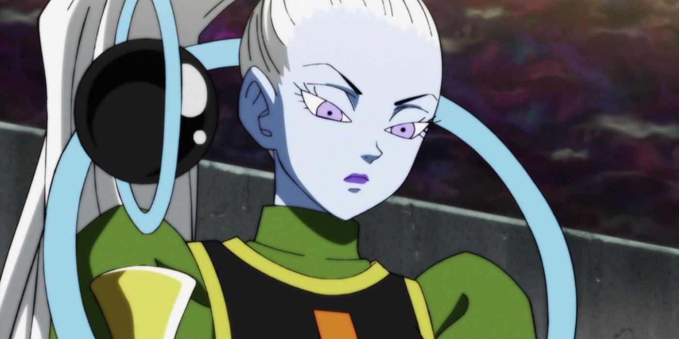 Vados watches the Tournament of Power with the other on-lookers in Dragon Ball Super.