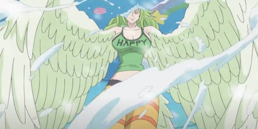One Piece's Monet is reassembling her body through the use of the Snow-Snow Devil Fruit's power.