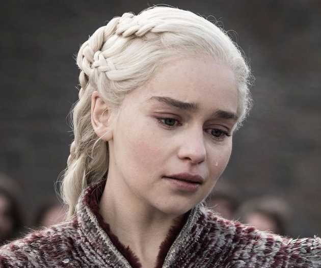 Emilia Clarke as Daenerys Targaryen on Game of Thrones