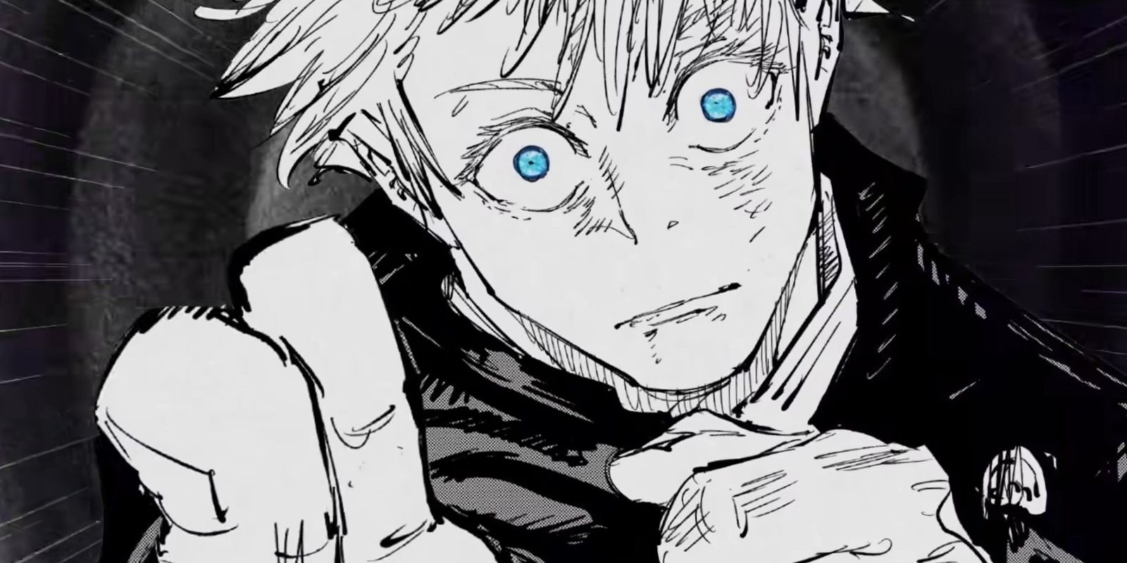 Satoru Gojo realiza sua técnica amaldiçoada Ilimitada no mangá Jujutsu Kaisen