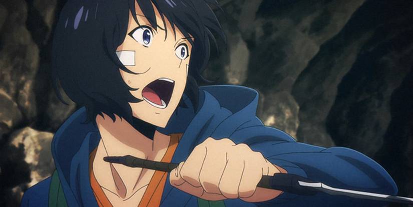 Sung Jinwoo defends himself with a blade in the solo upgrade anime.