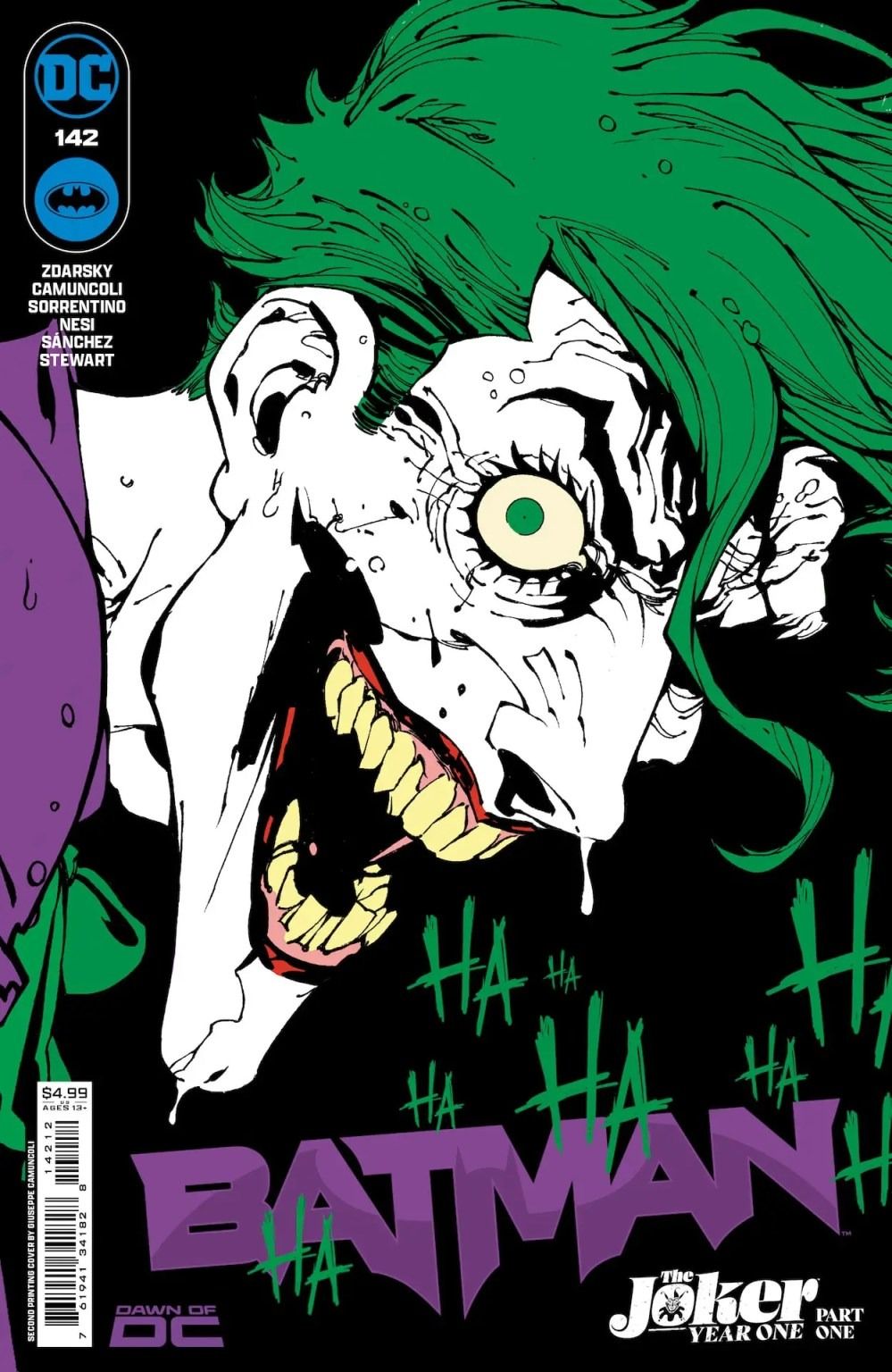 A segunda capa impressa de Batman #142