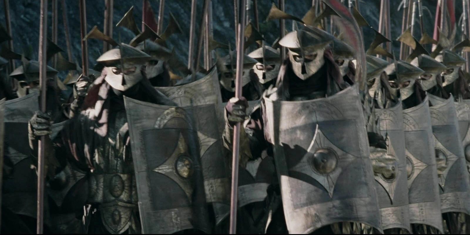 Easterlings marching in Lord of the Rings the Two Towers