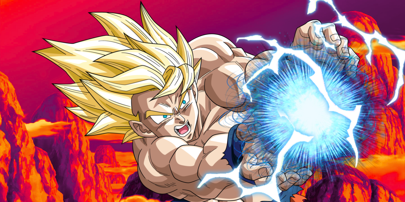 Custom Image of Goku powering up a kamehameha attack