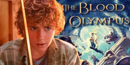 Split: Percy Jackson (Walker Scobell); cover for Blood of Olympus