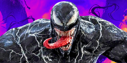 Custom Image of Venom sticking out his tongue looking menacing