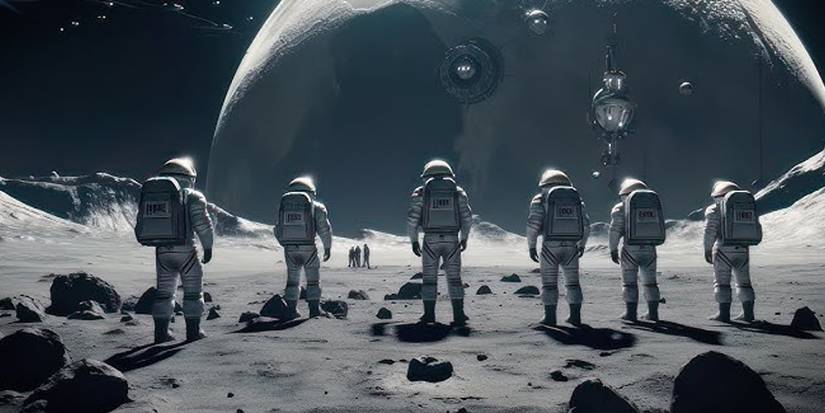 Astronauts on the moon in Duncan Jones' Moon (2009)