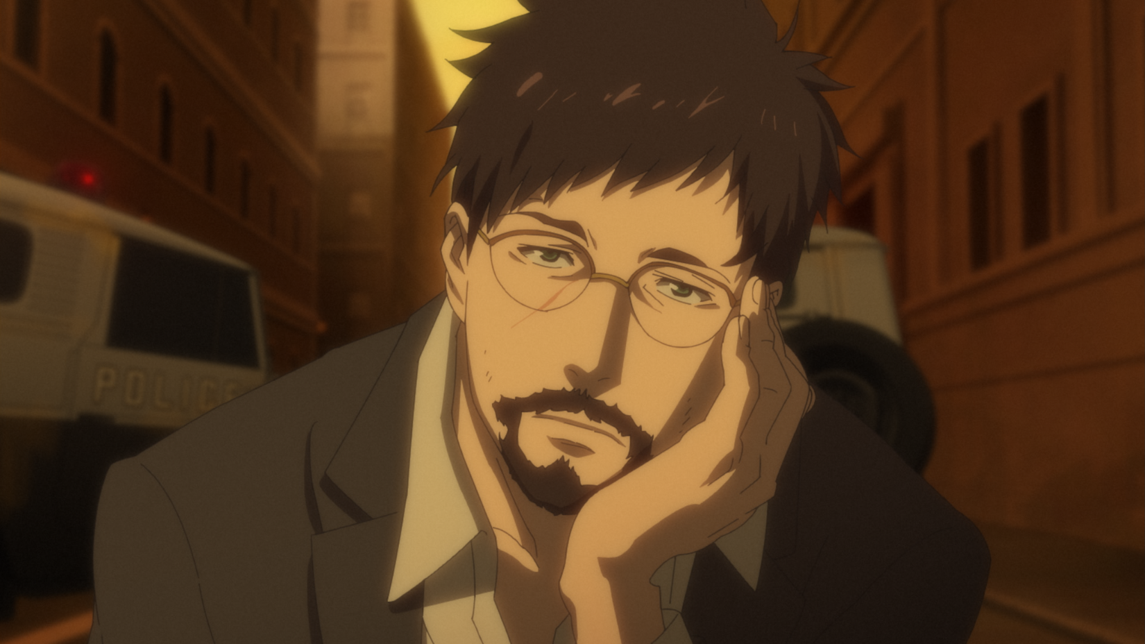 Keith Kazama rests his head on his hand in B: The Beginning Season 2.