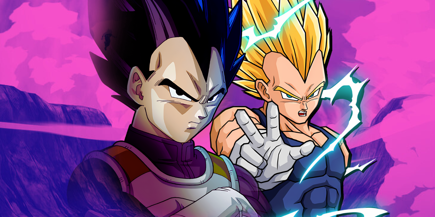 Custom Image of Vegeta in regular form and Super Saiyan