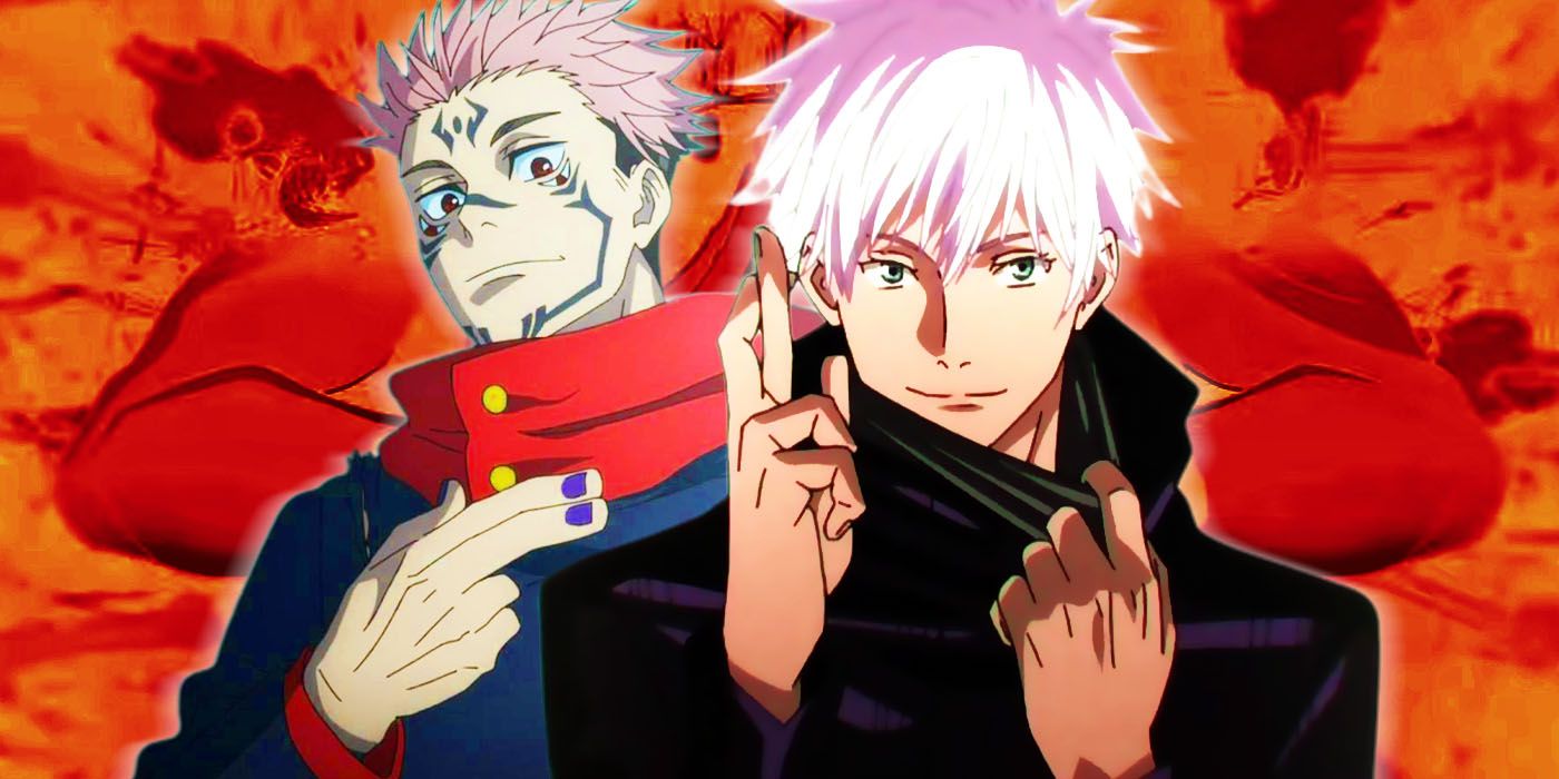 Ryomen Sukuna and Satoru Gojo smiling from the Jujutsu Kaisen anime