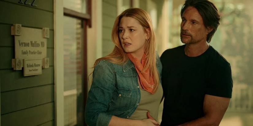 Mel and Jack look concerned in Virgin River