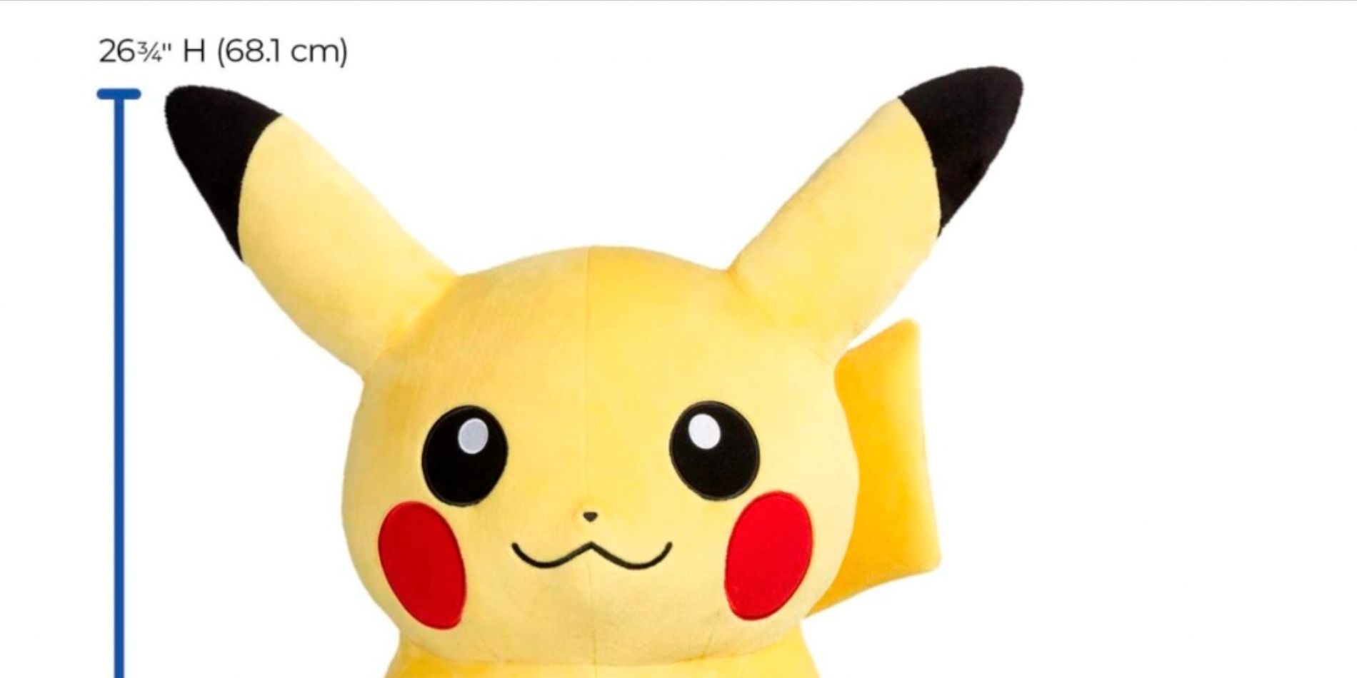 Nearly 27-Inch Pikachu Plush Toy Returns to the Pokémon Center