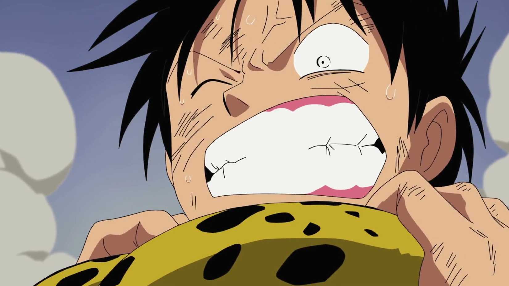 Rob Lucci choking Luffy in One Piece
