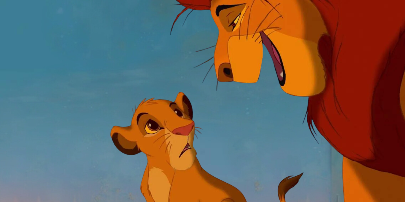 Mufasa talks to Simba about the Circle of Life in Disney's The Lion King.