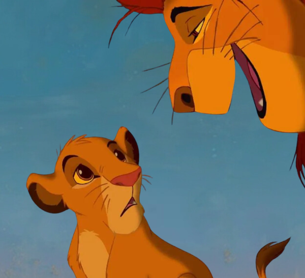 Mufasa talks to Simba about the Circle of Life in Disney's The Lion King.