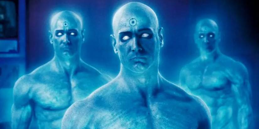 Watchmen's Doctor Manhattan in the 2009 movie.