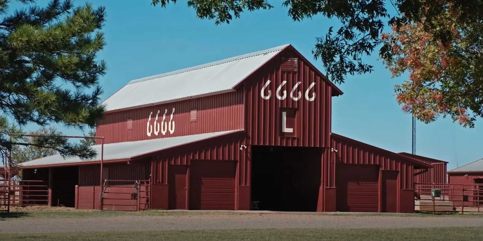 The image depicts the Four Sixes Ranch in Yellowstone.