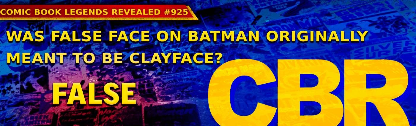 Lenda dos quadrinhos sobre False Face e Clayface