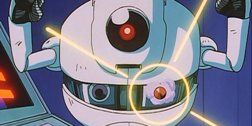 Giru releases a missile from his body in Dragon Ball GT.